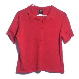 Alli Y Women Pullover Sweater XL Red  (see measurements)